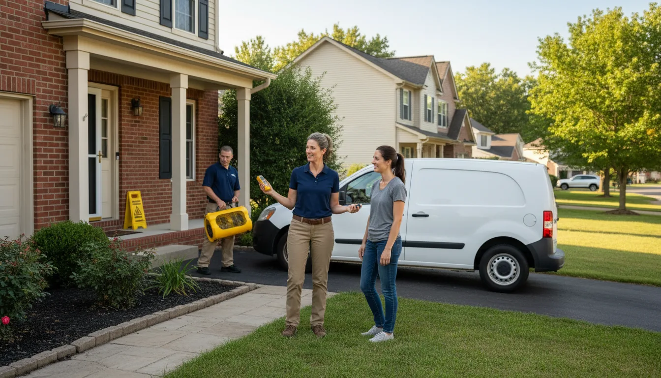 Residential water damage restoration in Hermon, ME